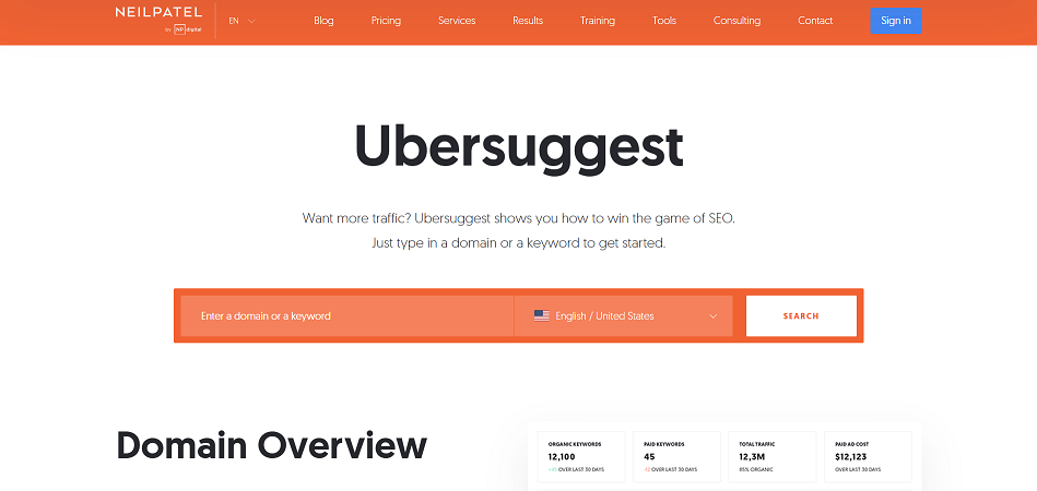 Ubersuggest